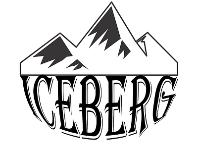 Iceberg Pub (not a real client) branding design graphicdesign iceberg illustration logo logo design logo designer logodesign modern design retro font vector western