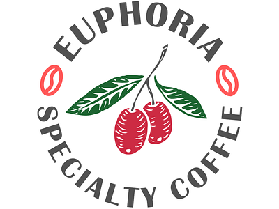 Euphoria Specialty Coffee Logo Design branding client work design flat graphicdesign illustration logo logo designer logodesign vector