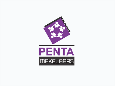 Penta Makelaars Logo brand brand identity branding color design illustraion logo logo design purple vector