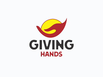 The Giving Hands Logo brand brand identity branding charity color design hand illustration logo logo design vector