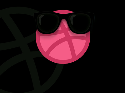 Hello Dribbble! ball bounce debut debut shot spinning sunglasses video