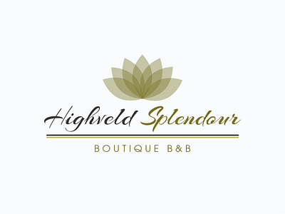 Highveld Splendour Boutique B&B Logo & Email Signature brand brand identity branding color design email signature green illustration logo logo design vector