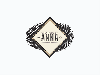 Creations by Anna Logo brand brand identity branding color design illustration khaki logo logo design vector