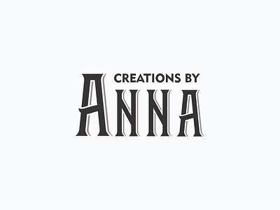 Creations by Anna Logo brand brand identity branding color design illustration khaki logo logo design vector