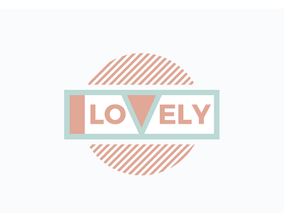 Lovely - Logo brand identity branding coreldraw design facebook green logo logo design logodesign logos lovely pink stripes vector