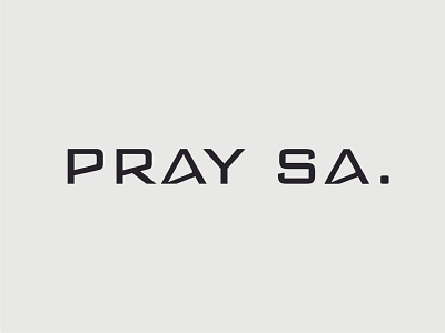 PRAY SA. Logotype branding church logo logotype modern pray religion typography