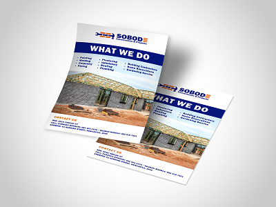 Sobode Construction & Projects Flyer construction design designer flyer image ad