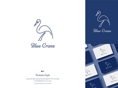 Blue Crane Guesthouse Logo bird blue brand brand identity branding branding design crane design graphicdesign guesthouse illustration logo logo design logodesign logotype nature vector