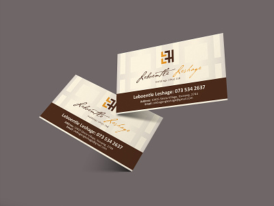 Leboentle Leshage Holdings Business Cards brand brand identity branding branding design business card business cards marketing stationery vector