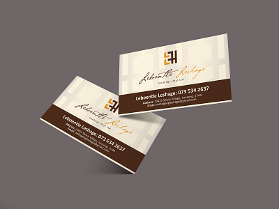 Leboentle Leshage Holdings Business Cards
