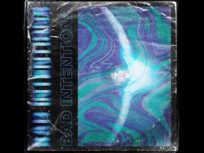 'Bad Intentions' aesthetic album art cover art design flat glitch illustration photography photoshop record trend 2019 trending typography unique vaporwave vector vinyl cover