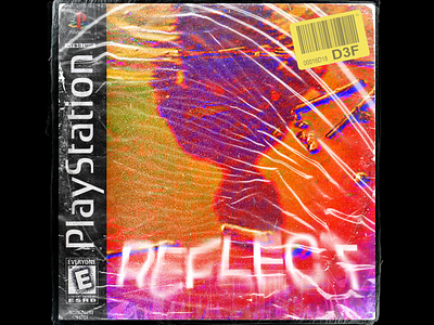 'Reflect' aesthetic album art cover art design illustration photoshop playstation record sony trend 2019 trending typography vaporwave vinyl cover