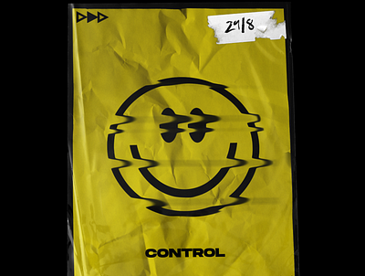 'Control' acid aesthetic branding comic cover art design illustration logo mockup photoshop smile texture trending trip typography vector