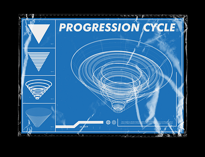 'Progression Cycle' aesthetic cover art design drawing dribbble haynes manual illustration instruction manual mockup photoshop technical drawing texture trending typography vector