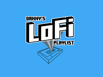 Danny's LoFi Playlist Logo aesthetic branding cassette cassette tape design illustration logo logo designer logodesign photoshop trending typography vaporwave