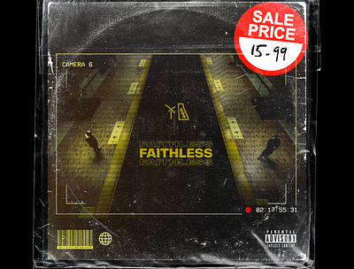 'Faithless' aesthetic album art branding cover art design logo mockup photoshop texture trending typography vinyl cover