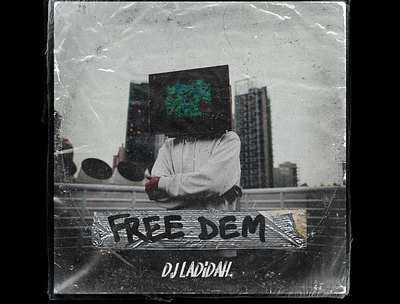 'FREE DEM' DJ Ladidah Cover aesthetic album art cover art design logo logo design mockup photoshop texture trending typography vector