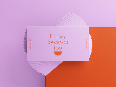 Lindsey Loves You Too Business Cards brand design brand identity branding design layout design logo design print typography vector