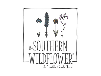 Southern Wildflower Logo Design branding illustration illustrator logo