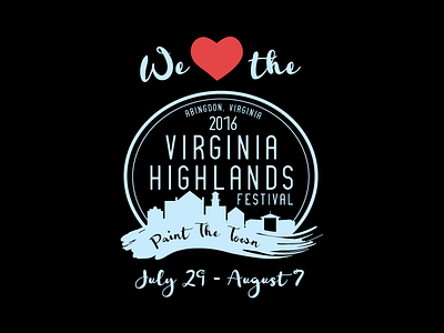 Virginia Highlands Festival Window Cling branding illustration logo