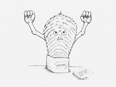 Monster Surprise Illustration character design children book illustration graphics illustration illustrator ink drawing ink illustration pen and ink pencil sketch