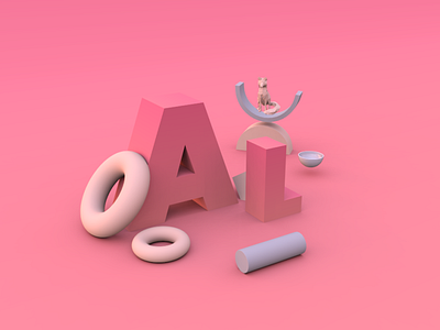 Abstract Life 3d 3d animation 3d art 3d design gray pink