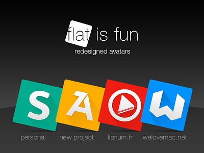 Flat is fun avatar design flat