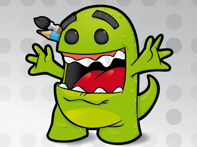 Pixie mascot monster vector