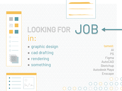 I'm Looking For Job advertisment designer job searching