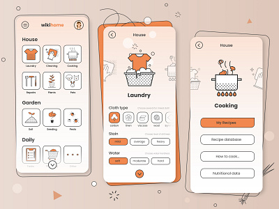 Wikihome House Management App - V1 app home house lineart management pattern uiux wiki