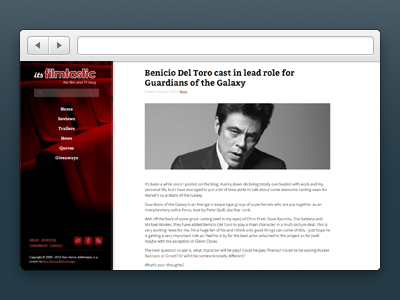 Itsfilmtastic Launch black blog blog post flat itsfilmtastic menu red search side menu sidebar