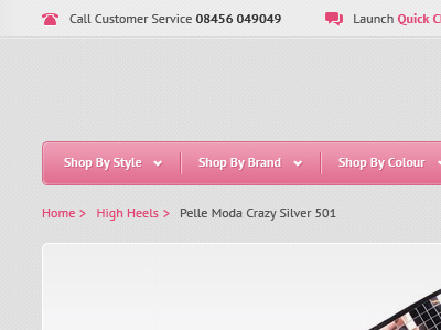 E-Commerce Menu grey icons menu pink