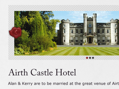 Wedding Site Banner and Text