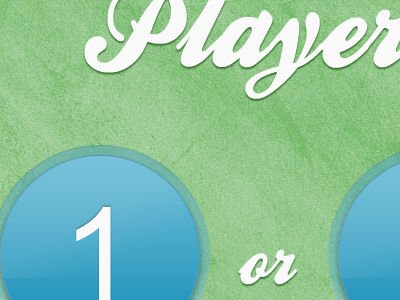 Playaaaaa blue buttons green typography