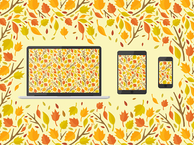 Free Autumn Wallpaper autumn desktop fall free ipad iphone ipod leaf leaves macbook pattern wallpaper