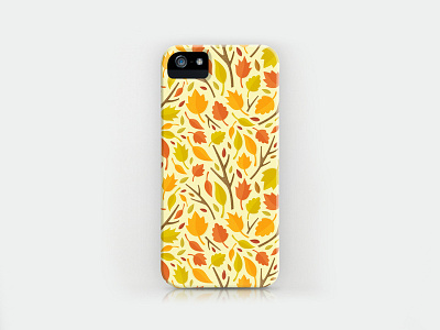 Autumn Case autumn branch case fall illustration iphone 6 leaf nature pattern society6