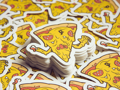 Pizza Sticker argentina cheese food illustration photo pizza print sticker mule stickers zombie