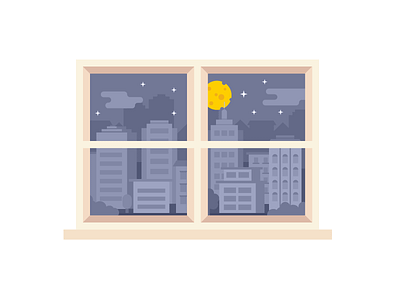 Cheese moon buildings cheese city decal food night playoff sticker mule wall window