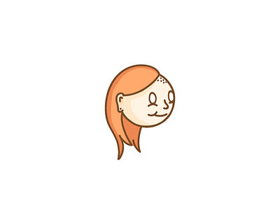 WIP - Floating head avatar character face girl hair handmade head illustration wacom wip