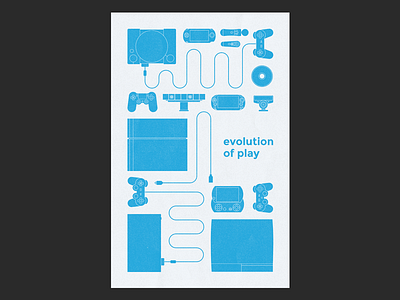 Evolution Of Play blue childhood evolution gamer games gaming geek nostalgia play playstation sony video