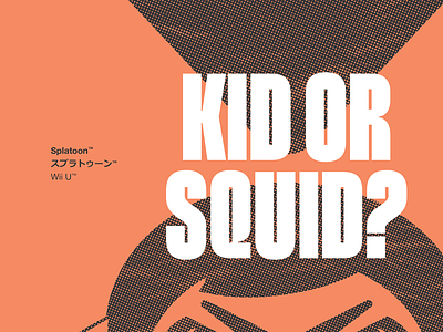 Squid Kid Deets details gaming inkling kid nintendo orange poster print splatoon squid videogames wiiu