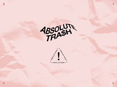 trash. ! $ absolute cash layout money pink texture trash type wow