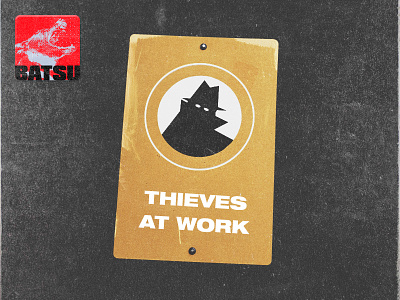 Thieves At Work danger edit photo red sign texture thieves thievesatwork type yellow