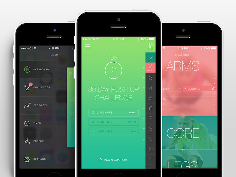 app ui fitness interface mobile user ux inspiration apps examples dribbble wizard workout ios sport accordion gui training android gorgeous