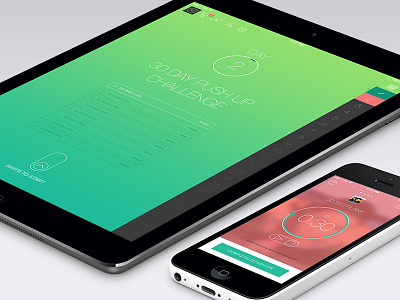 Fitness App UI inc. iPad