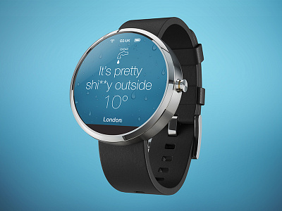 Moto 360 Weather App UI