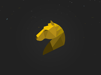 Low Poly Chess Icon branding chess logo gold iconagraphy knight low poly vector