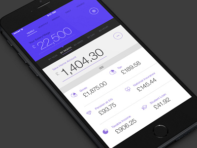 Salary / Wage Tax Calculator UI app clean flat interface purple salary calculator tax ui ui design ux