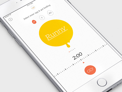 Egg Timer App UI boiled egg clean egg egg timer interface mvp simple ui white yolk