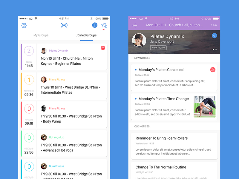 Notification App UI by Aaron Humphreys for Tappable on Dribbble